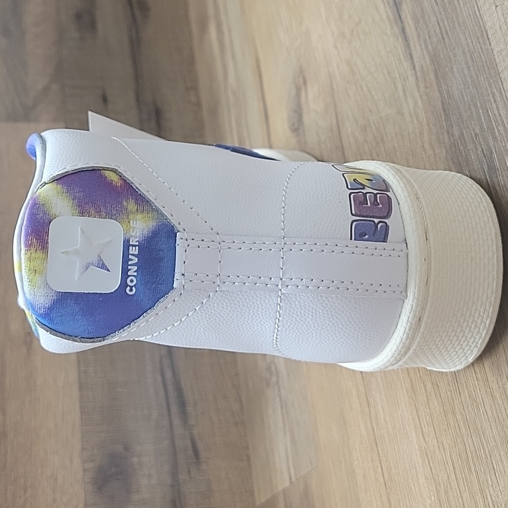 Converse Kids High-Top Sneakers - White with Blue Accents - Picture 9 of 14